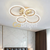 Lustra LED 80W cu Telecomanda Elixir 3 Tipuri de Lumini Auriu